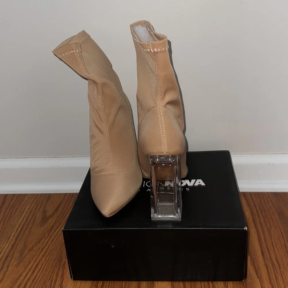 Nude/Clear Booties - Picture 2 of 4